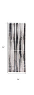 4' X 6' Black Silver and Gray Abstract Power Loom Area Rug